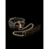 Ошейник из перфорированной кожи с поводком цепочкой Collar Leash