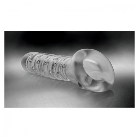 Прозрачная утолщающая насадка на пенис Textured Girth Enhancer