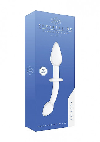 Анальный двухсторонний стимулятор из стекла Chrystalino Doubler