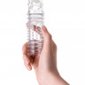 Прозрачная рельефная насадка на пенис A-Toys