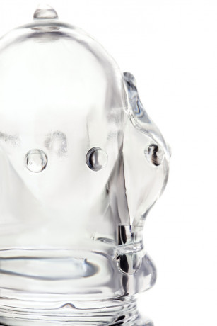 Прозрачная рельефная насадка на пенис A-Toys