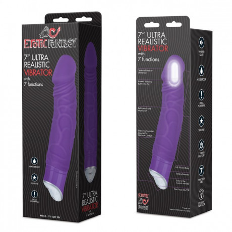 Вибратор реалистичной формы с венами Erotic Fantasy