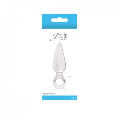 Анальная пробка с ограничителем кольцом Jolie Pleasures Plug Mini