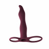 Вибронасадка на пенис для двойного проникновения Pure Passion Flirtini Wine