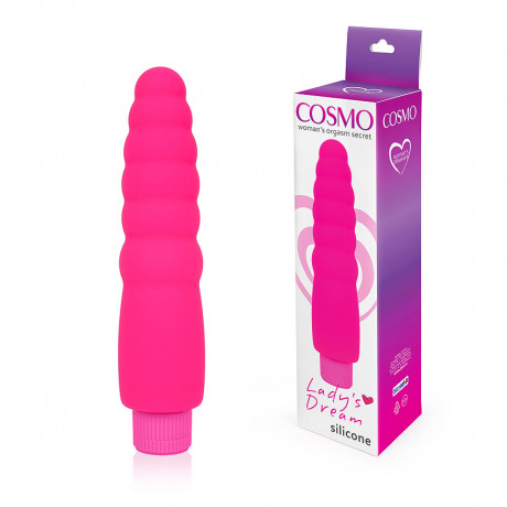 Стильный и удобный вибростимулятор с рельефной поверхностью COSMO