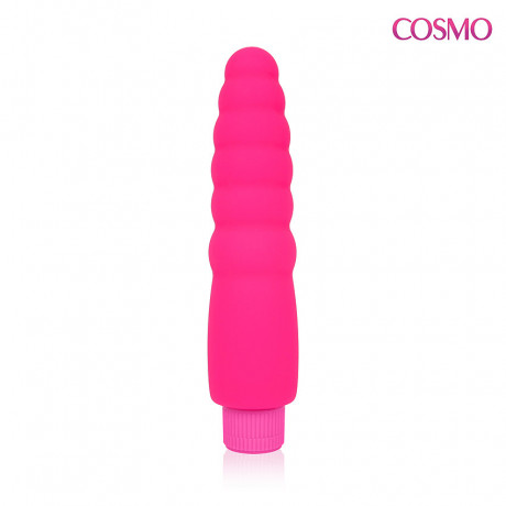 Стильный и удобный вибростимулятор с рельефной поверхностью COSMO