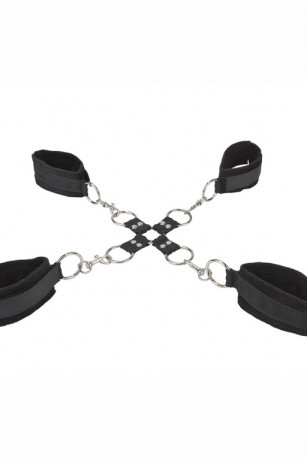 Универсальные оковы для рук и ног с крестообразным соединением Velcro hand and leg cuffs Ouch