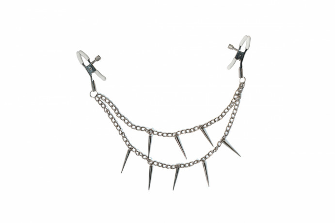 Металлические регулируемые зажимы с оригинальной цепочкой Party Hard Spiky