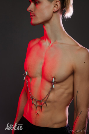 Металлические регулируемые зажимы с оригинальной цепочкой Party Hard Spiky