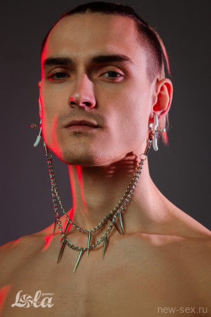 Металлические регулируемые зажимы с оригинальной цепочкой Party Hard Spiky