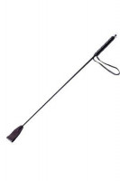 Стек с кожаной ручкой черный