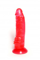 Фаллоимитатор гелевый на присоске с шипами на основании