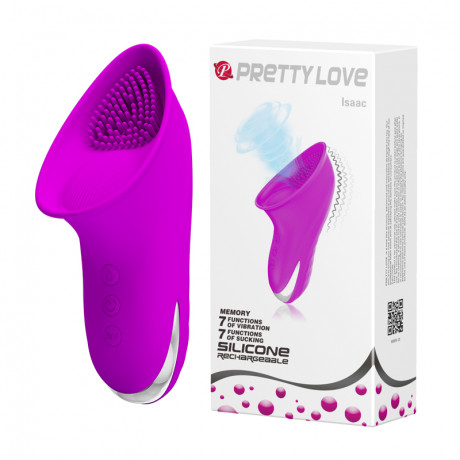 Клиторальный вакуумный вибромассажер эргономичной формы Isaac
