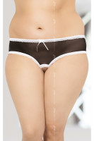 Трусики с открытым доступом черно-белого цвета SoftLine Collection