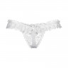 Белые стринги с доступом к интимным зонам и кружевной рюшей SoftLine Collection