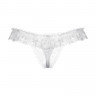 Белые стринги с доступом к интимным зонам и кружевной рюшей SoftLine Collection