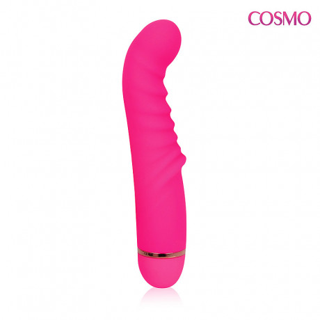 Стильный вибратор для стимуляции точки Джи с рельефной поверхностью