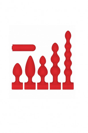 Набор из пяти анальных стимуляторов с вибро элементом USB-Rechargeable Anal Set