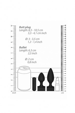 Набор из пяти анальных стимуляторов с вибро элементом USB-Rechargeable Anal Set