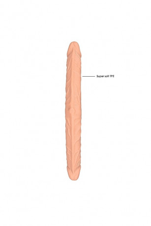 Реалистичный двухсторонний фаллоимитатор с яркими округлыми головками Double Dong