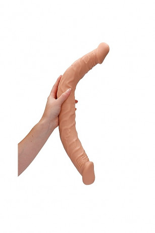 Реалистичный двухсторонний фаллоимитатор с яркими округлыми головками Double Dong