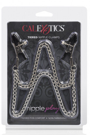 Зажимы на соски с двойной цепочкой Tiered Nipple Clamps