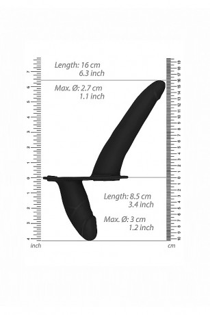 Двойной женский страпон с вагинальной пробкой Adjustable
