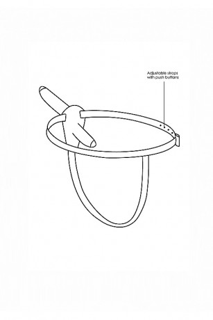 Двойной женский страпон с вагинальной пробкой Adjustable