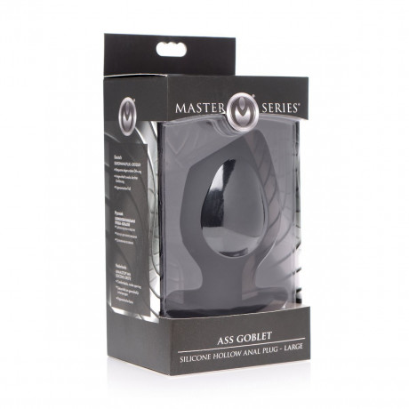 Анальный тоннель оригинальной формы под угловым наклоном Ass Goblet Silicone Hollow Anal Plug