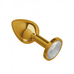 Маленькая анальная втулка с кристаллом Gold