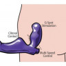 Безремневой страпон с вагинальной пробкой и 6 функциями вибрации