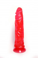 Рельефный гелевый фаллоимитатор на присоске