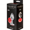 Гладкая анальная пробка Diamond Clear Sparkle