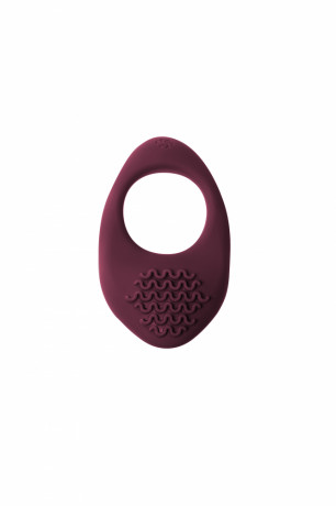 Эрекционное силиконовое виброкольцо с рельефным язычком Pure Passion Moonshine Wine