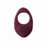 Эрекционное силиконовое виброкольцо с рельефным язычком Pure Passion Moonshine Wine