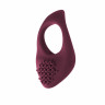 Эрекционное силиконовое виброкольцо с рельефным язычком Pure Passion Moonshine Wine