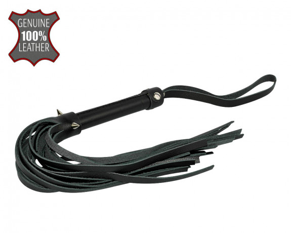 Плеть из натуральной кожи с тремя металлическими шипами