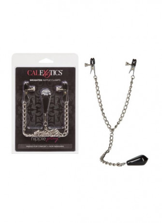Зажимы-прищепки для сосков с цепочкой и утяжелителем Weighted Nipple Clamps
