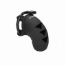 Черный силиконовый мужской пояс верности Cock Cage Model 07 Chastity