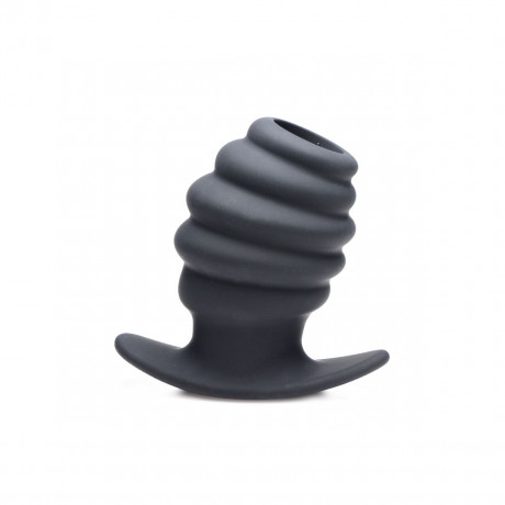 Ребристая анальная пробка с тоннелем Hive Ass Tunnel Silicone Ribbed Hollow Anal Plug
