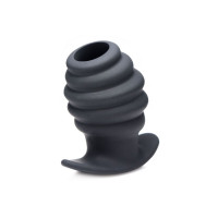 Ребристая анальная пробка с тоннелем Hive Ass Tunnel Silicone Ribbed Hollow Anal Plug