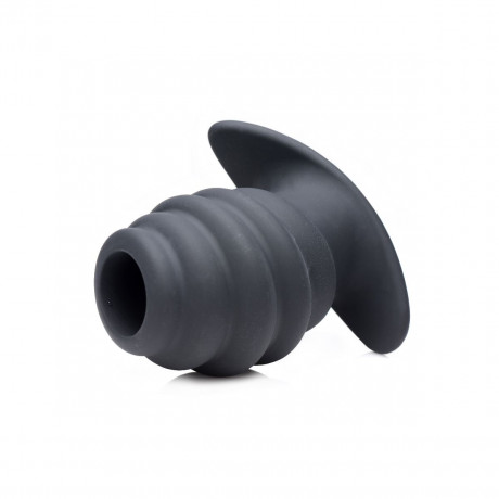Ребристая анальная пробка с тоннелем Hive Ass Tunnel Silicone Ribbed Hollow Anal Plug