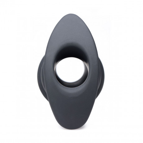 Ребристая анальная пробка с тоннелем Hive Ass Tunnel Silicone Ribbed Hollow Anal Plug