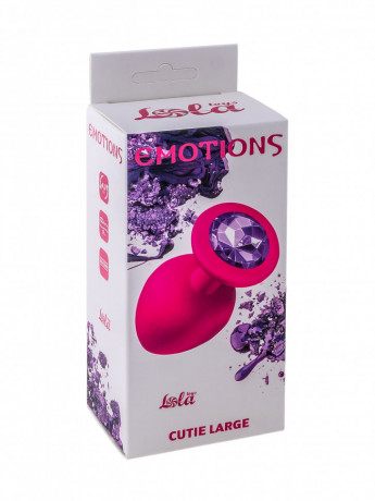 Цветная анальная пробка Emotions Cutie с кристаллом