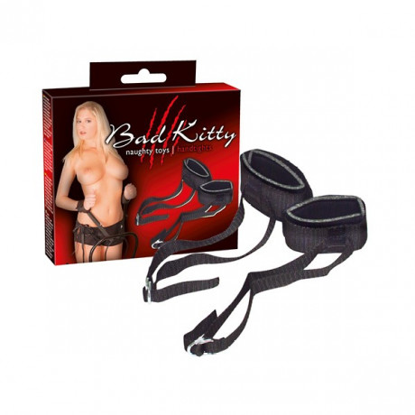 Оковы на руки с фиксирующими лентами Bad Kitty Handtights