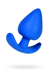 Синяя анальная пробка из эластичного медицинского силикона A-Toys