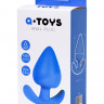 Синяя анальная пробка из эластичного медицинского силикона A-Toys