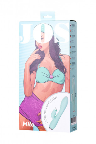 Вибратор с клиторальным стимулятором и язычком JOS MILO