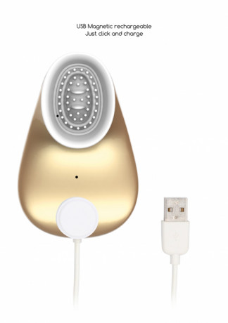 Перезаряжаемый вакуумный вибромассажер с 2 язычками Twitch Hands