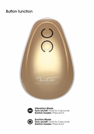 Перезаряжаемый вакуумный вибромассажер с 2 язычками Twitch Hands